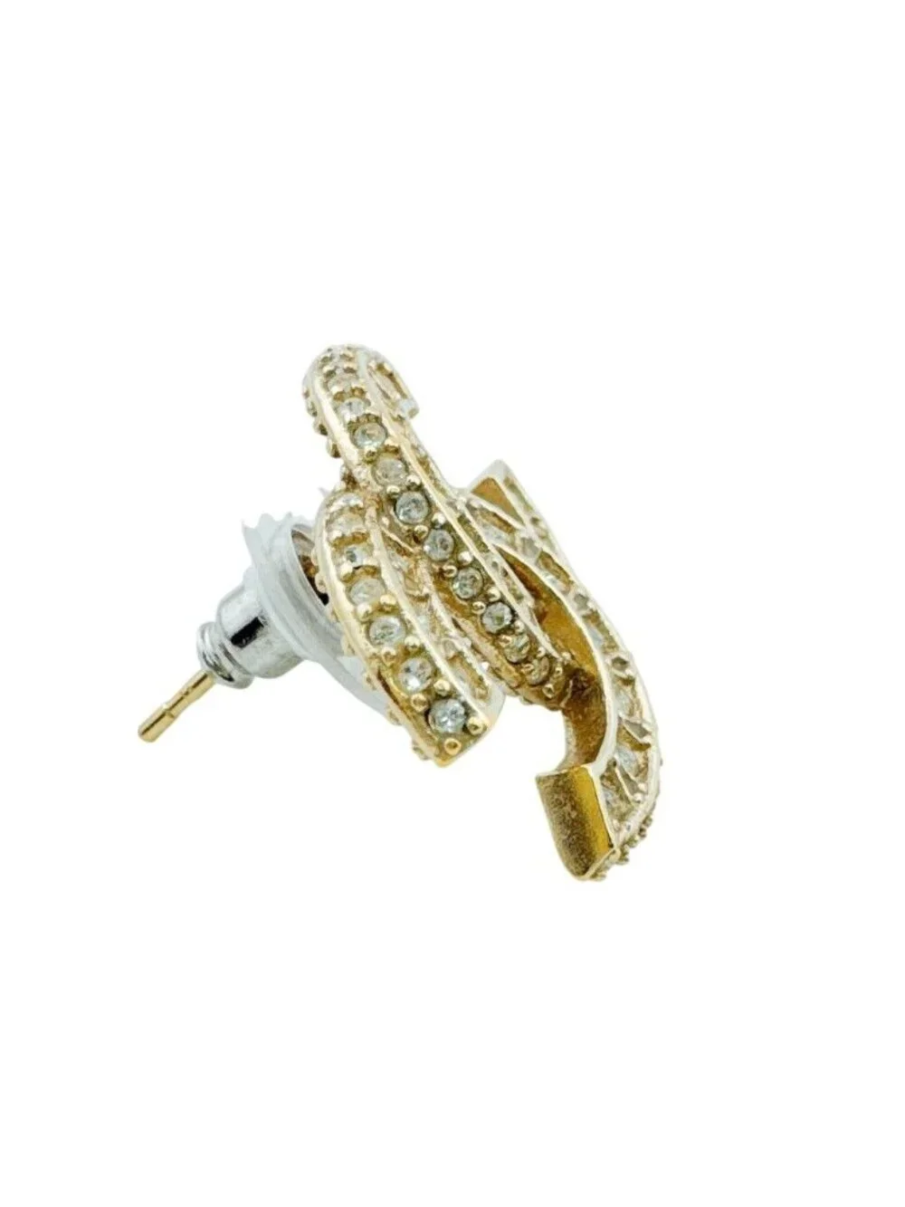 Chanel CC Logo Single Earrings Gold